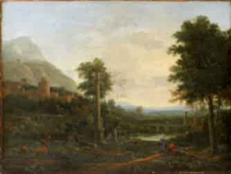 Landscape with a Column and Figures