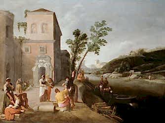 Figures on the  Bank of a River