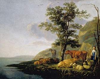 Cattle near a River