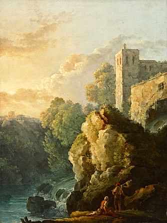 Castle and Waterfall