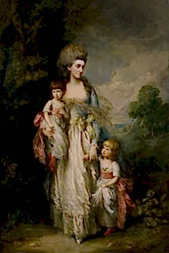 Mrs Elizabeth Moody with her sons Samuel and Thomas