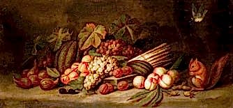 Still Life with Fruit and a Squirrel