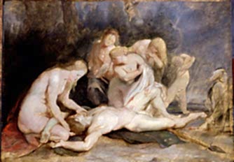 Venus mourning Adonis
