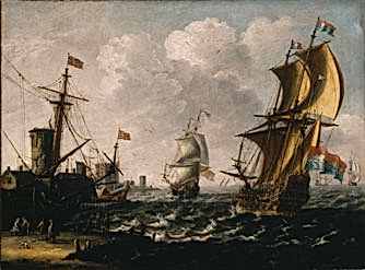 Dutch Levanters in a Rough Sea