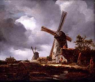 Landscape with Windmills near Haarlem, after Jacob van Ruisdael