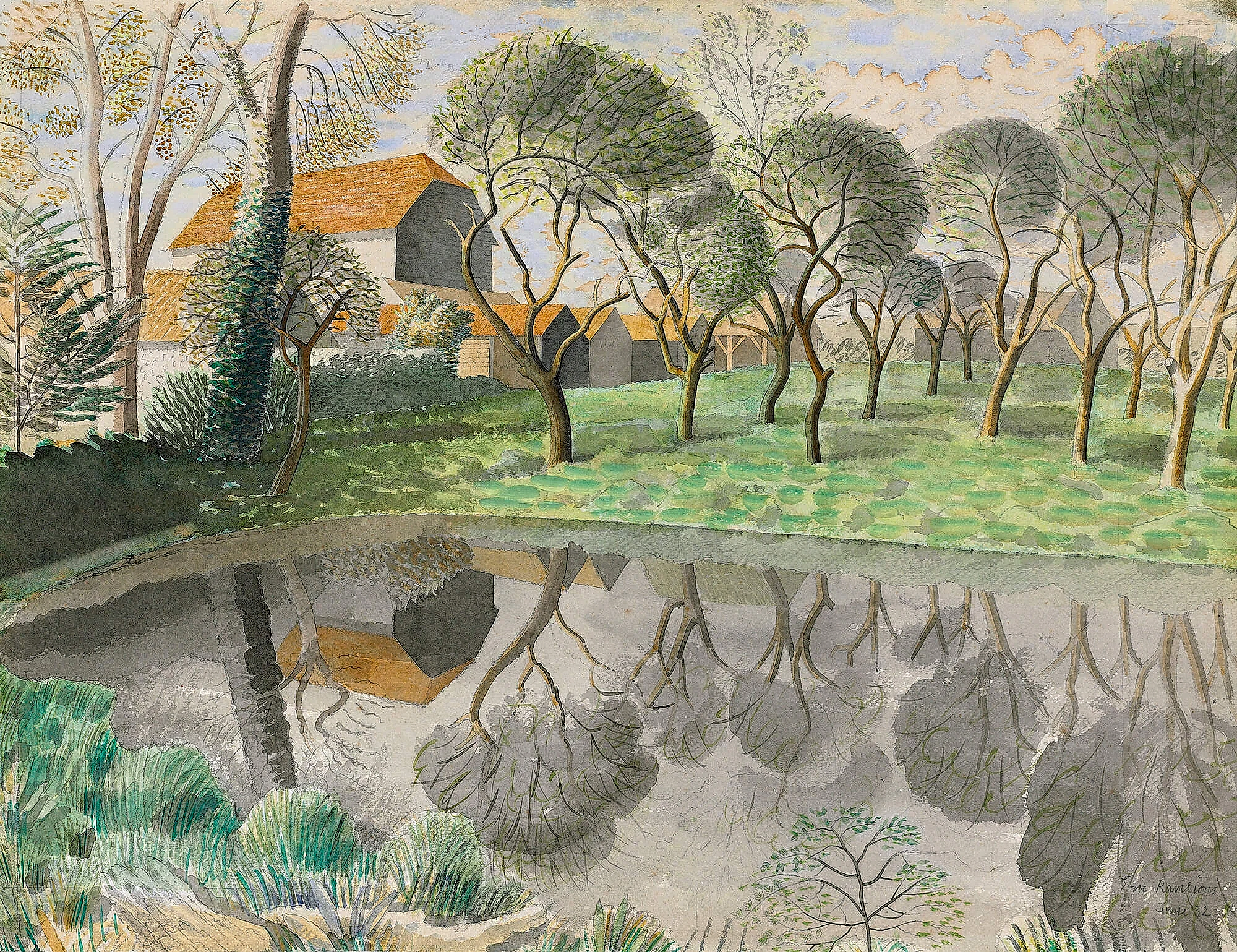 Print Ravilious Newt Pond