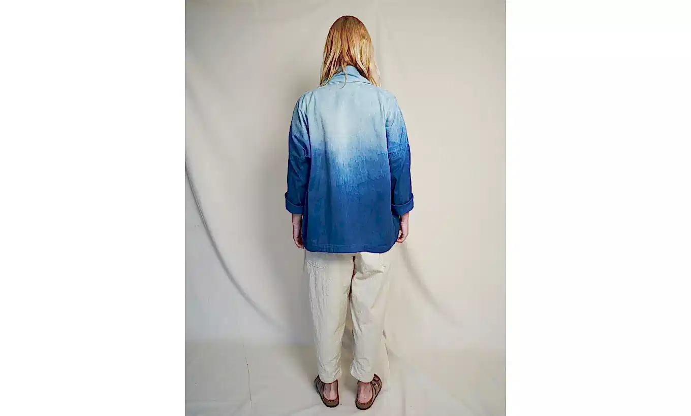 Dip Dyed Organic Denim Studio Jacket
