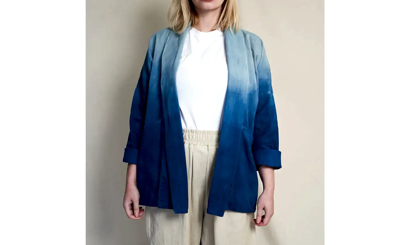 Dip Dyed Organic Denim Studio Jacket