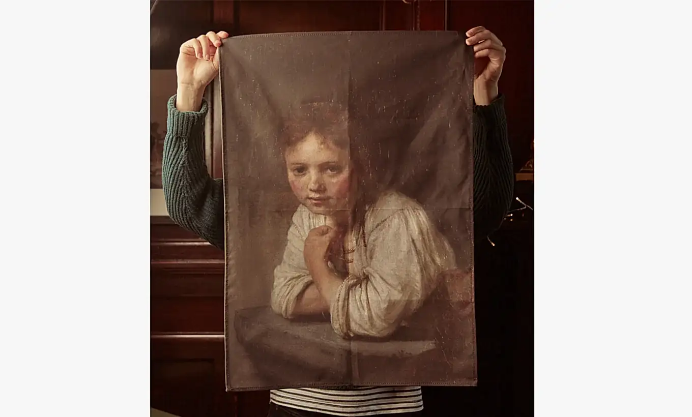 Girl at a Window Tea Towel